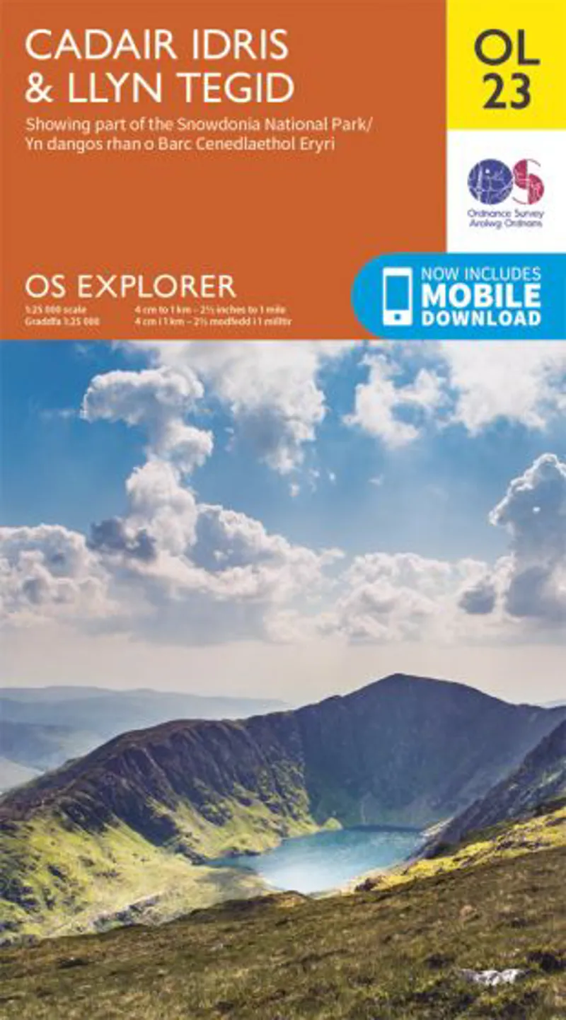OS Explorer Map 23 - Cadair Idris and Llyn Tegid